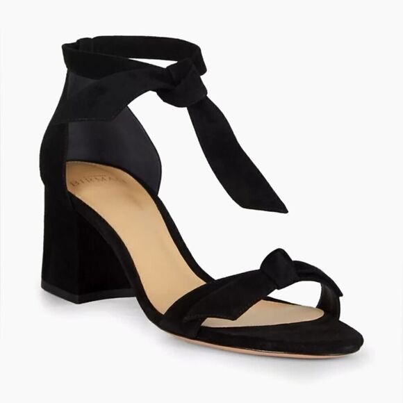 Alexandre Birman Black Suede Clarita Block Sandal, Date Night LBD | 9 (39) - Picture 3 of 16